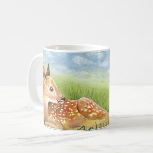 Grasillustration Kaffeetasse (Vorderseite Links)