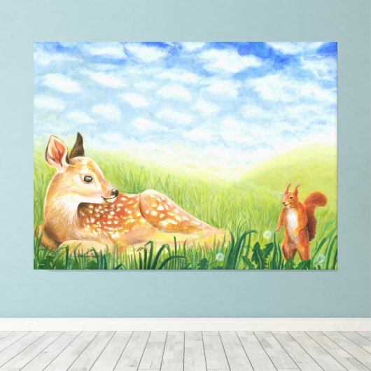 Grasillustration Leinwanddruck (Insitu (Holzboden))