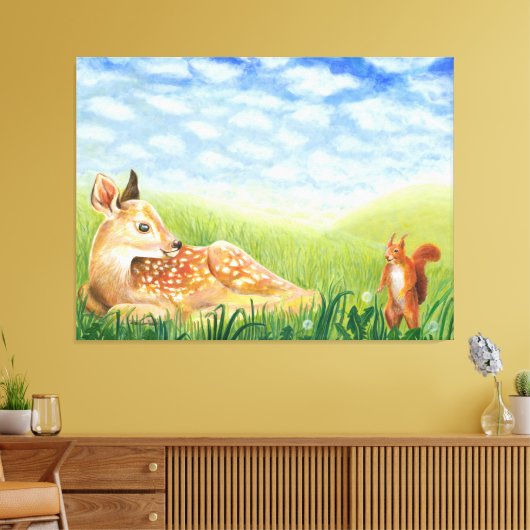 Grasillustration Leinwanddruck (Insitu (Wohnzimmer))