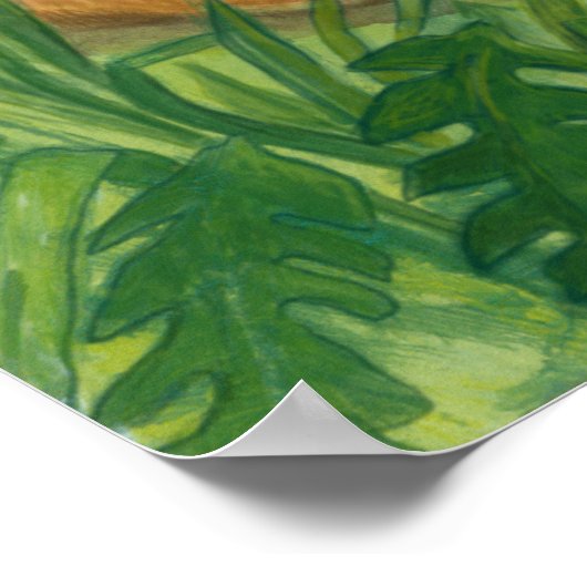 Grasillustration Poster (Ecke)