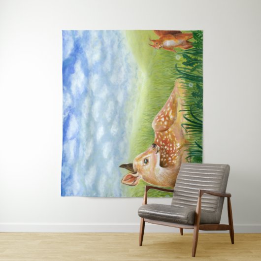 Grasillustration Wandteppich (Beispiel)