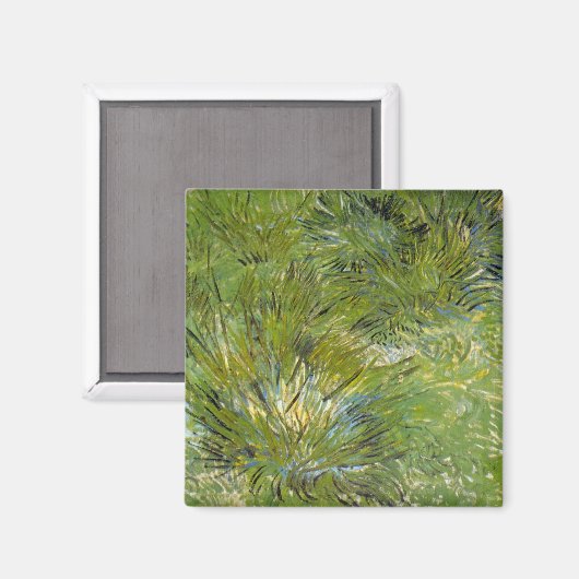 Grasklumpen von Vincent van Gogh Magnet (Vorderseite/Rückseite)