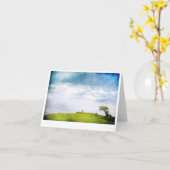 Grasland-Himmel und Bäume Karte (Gelbe Blume)