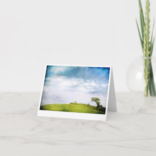 Grasland-Himmel und Bäume Karte (Vorderseite)