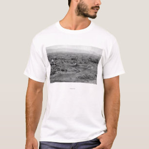 Grasland-Stadt, Oregon-Vogel-Augen-Stadtansicht T-Shirt