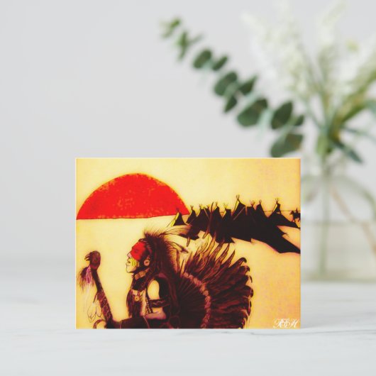 Grasland-Tänzer Postkarte (Stehend Vorderseite)