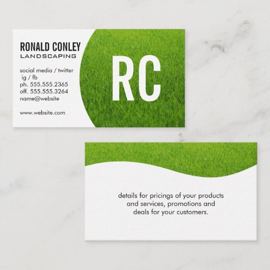 Graslandschaften Visitenkarte (Vorne/Hinten)