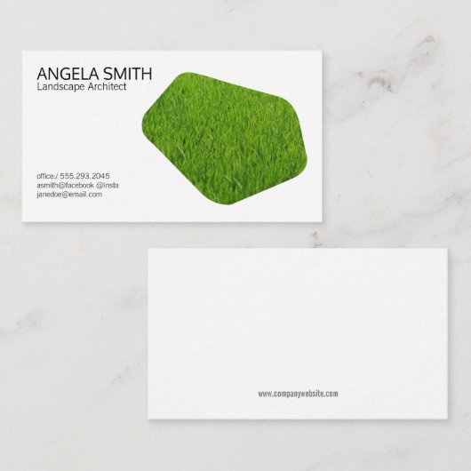 Graslandschaftsarchitektur Visitenkarte (Vorne/Hinten)