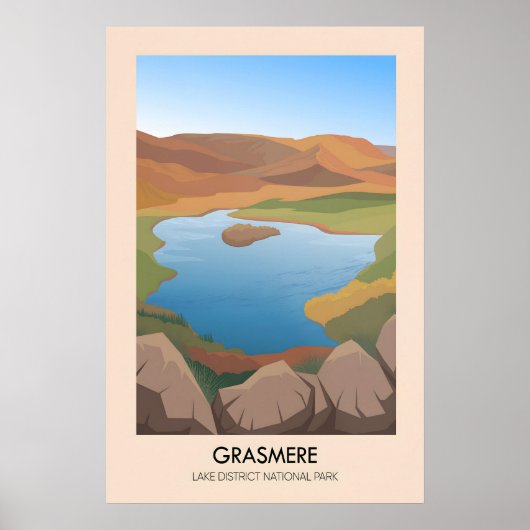 Grasmere Lake District Travel Poster (Vorne)