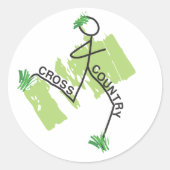 Grasrunner-Sticker für Cross Country Runder Aufkleber (Vorderseite)