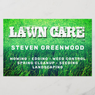Grass cut lawn care flyer