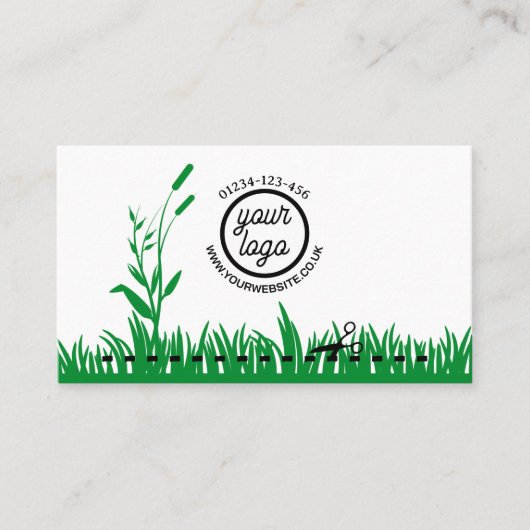 Grass Cutting Business Card Visitenkarte (Vorderseite)