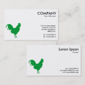 Grass Green Cockerel Symbol - Weiß Visitenkarte (Vorne/Hinten)