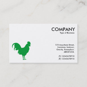 Grass Green Cockerel Symbol - Weiß Visitenkarte