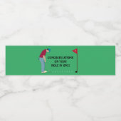 Grass Green Golfer Putting Ball Themed Wasserflaschenetikett (Einzelnes Label)