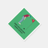 Grass Green Golfer Themed Serviette (Ecke)