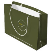 Grass Green Large Gift Bag Große Geschenktüte (Rückseite Schrägansicht)