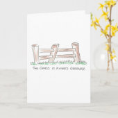 Grass greener  Encouragement Karte (Gelbe Blume)