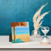 Grass Hut & Loungers On Beach Fotoplatte (InSitu)