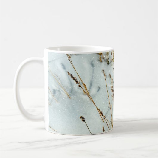 Grass in Snow Kaffeetasse (Links)