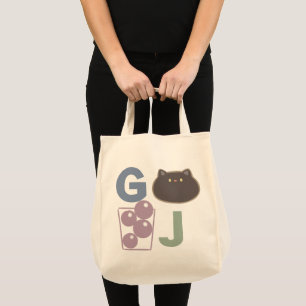 Grass Jelly Cat Name Initials Lebensmitteltasche Tragetasche