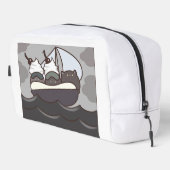 Grass Jelly Cats & Banana Split Boat Kosmetische T Waschbeutel (Rechte Ecke)