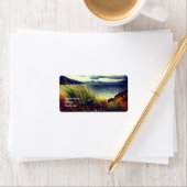 Grass Lake Dark Blue Clouds - Adressenkennzeichnun Adressaufkleber (Insitu)