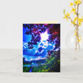 GRASS LAKE SUN VERT GREETING CARD KARTE (Gelbe Blume)
