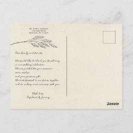 Grass Line Art Foto Vielen Dank Post Card Postkarte