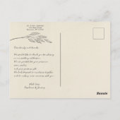 Grass Line Art Foto Vielen Dank Post Card Postkarte (Rückseite)