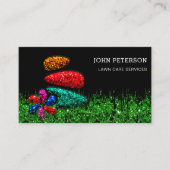 Grass-Logo für Gartenlandschaften für Rasenpflege Visitenkarte (Vorderseite)