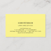 Grass-Logo für Gartenlandschaften für Rasenpflege Visitenkarte (Rückseite)