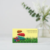 Grass-Logo für Gartenlandschaften für Rasenpflege Visitenkarte (Stehend Vorderseite)