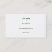 Grass Mower Slogans Business Cards Visitenkarte (Rückseite)