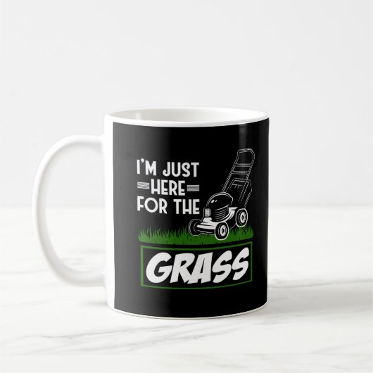 Grass Mowing Lawn Care Funny Lawn Mower Kaffeetasse (Links)