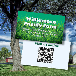 Grass Nature Agriculture Business Card Visitenkarte