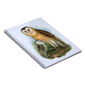 Grass Owl Notebook (80 Seiten B&W) Notizblock (Rechte Seite)