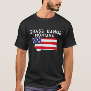 Grass Range Montana USA Staat Amerika Reisen Monta T-Shirt