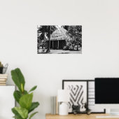 Grass Shack on Beach - Insel Hawaii Poster (Heimbüro)