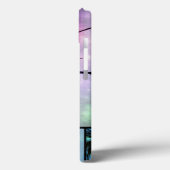 Grass Sparkle Lila, Pink N Blue iPad Case (Rückseite / Links)