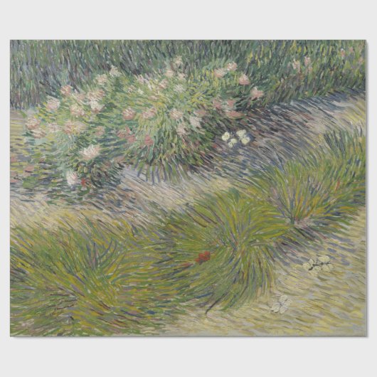 Grass und Schmetterlinge Vincent Van Gogh Geschenkpapier (Flach)