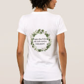 Grass Withers Bible Verse Wasserfarbe Eukalyptus T-Shirt (Rückseite)