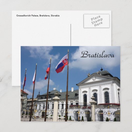 grassalkovich bratislava flags postkarte (Vorne/Hinten)