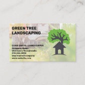 Grasschnitt | Tree-Zuhause-Logo Visitenkarte (Vorderseite)