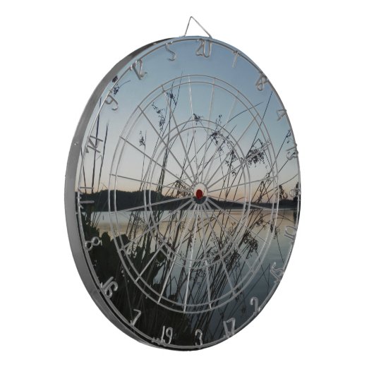 Grasse am See Sunset Dartscheibe (Vorderseite Links)