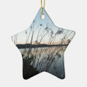 Grasse am See Sunset Keramik Ornament (Links)