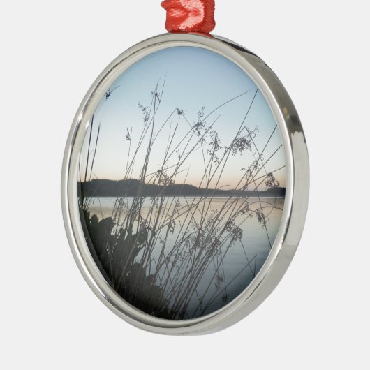 Grasse am See Sunset Ornament Aus Metall (Links)