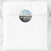 Grasse am See Sunset Runder Aufkleber (Tasche)