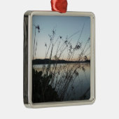 Grasse am See Sunset Silbernes Ornament (Rechts)