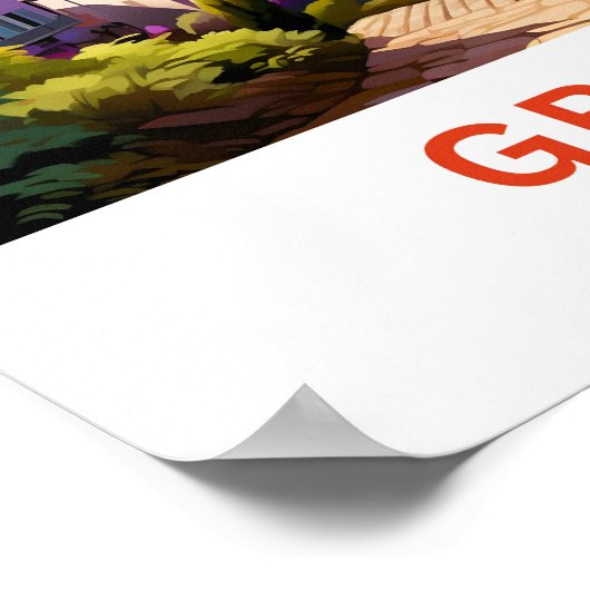 Grasse France Travel Print Poster (Ecke)